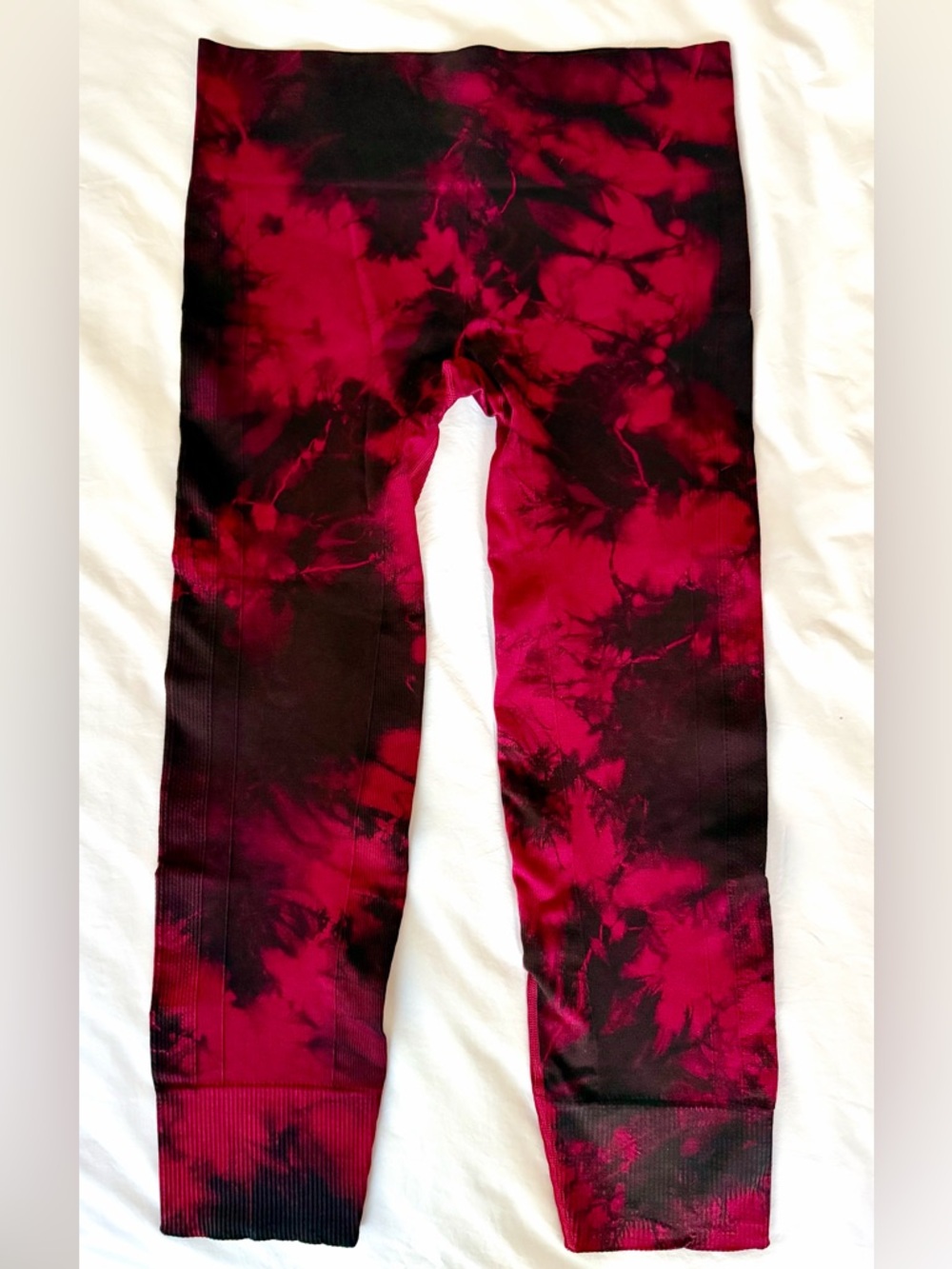 Lululemon Tie Dye Ebb To Street Leggings Wine Berry Bordeaux
